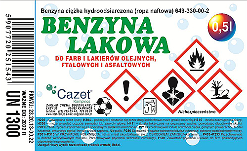 BENZYNA  LAKOWA PKWiU 23.20.13-00.22