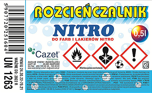 ROZCIEŃCZALNIK  „NITRO” PKWiU 24.30.22-79.21