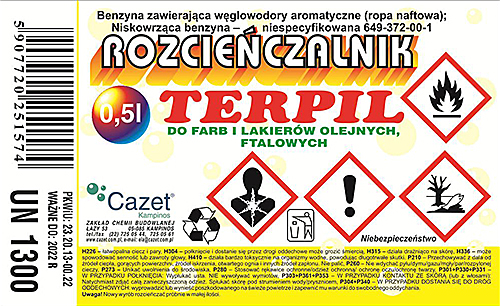 ROZCIEŃCZALNIK „TERPIL” PKWiU 24.30.22-79.12